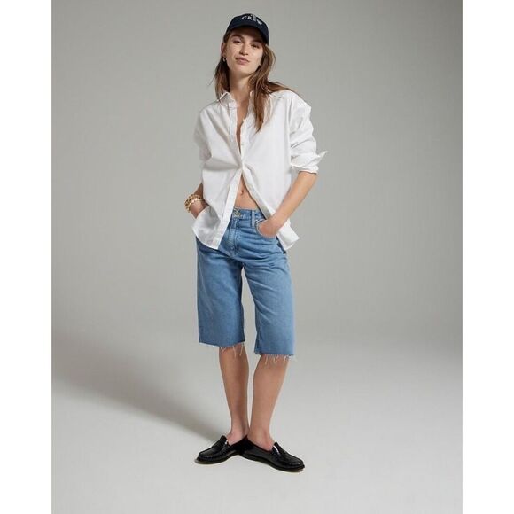 J. Crew x HommeGirls Slouchy Straight Jean Shorts NEW - Picture 1 of 10